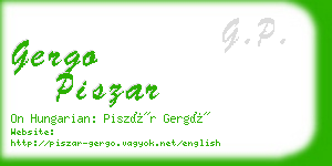 gergo piszar business card